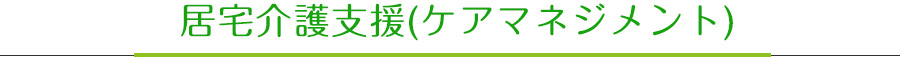 居宅介護支援(ケアマネジメント)